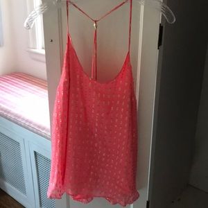 Camisole silk top. With gold embellishments.